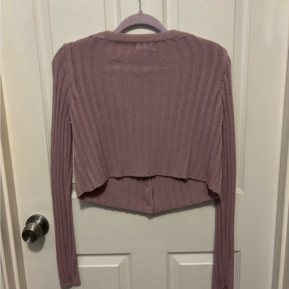 RSQ Ribbed Lavender Cardigan - Picture 2 of 3